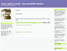 Tablet Screenshot of islamskenauke.blogger.ba